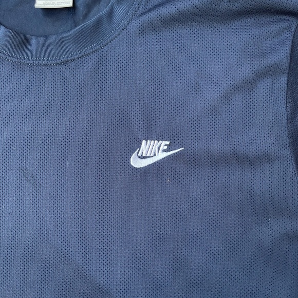 Vintage Y2K Nike Silver Tag Small Swoosh Stitched Blue Jersey Shirt - Large - Picture 3 of 4